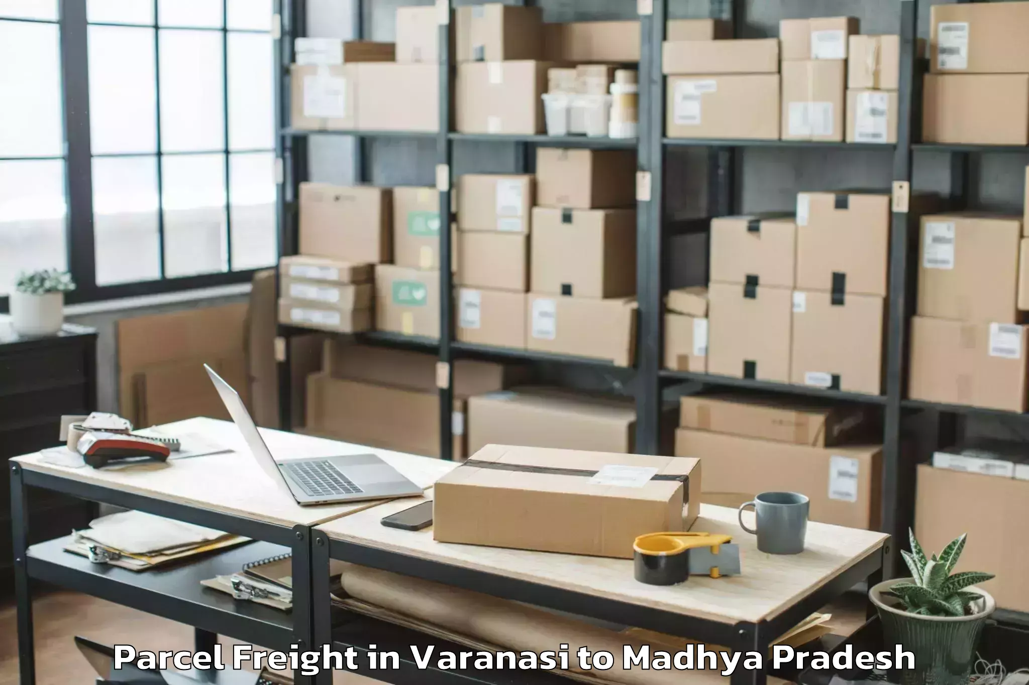 Varanasi to Malwanchal University Indore Parcel Freight Booking